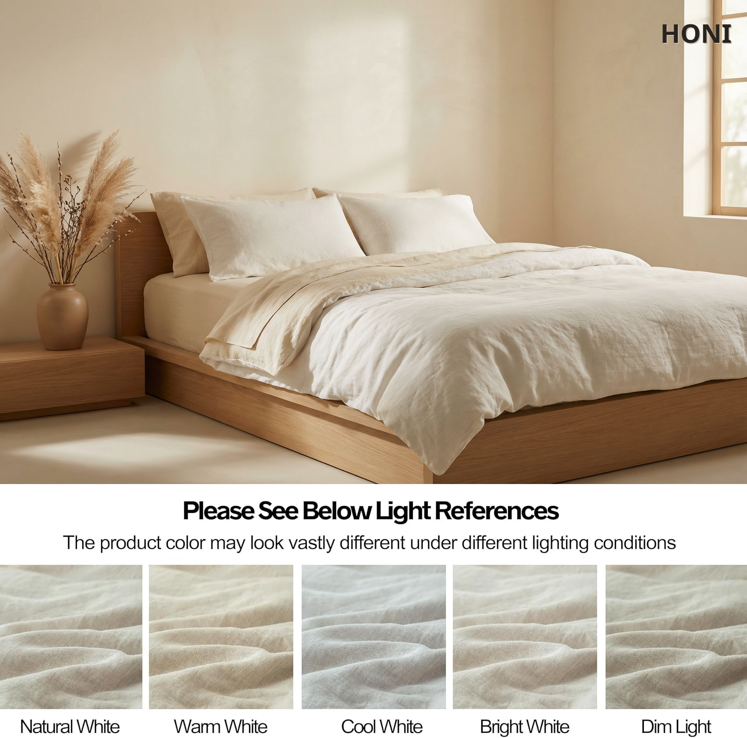 HONI 90gsm Brushed Cotton Duvet Cover Set – Soft Peach-Skin Finish, Breathable & Light-Adaptive Color