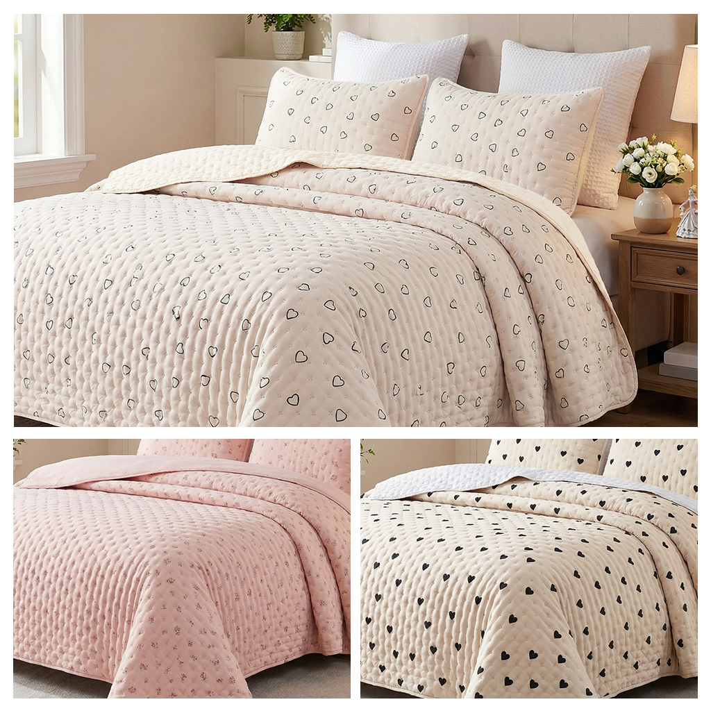 HONI 80gsm Printed Quilted Blanket – Floral Grace