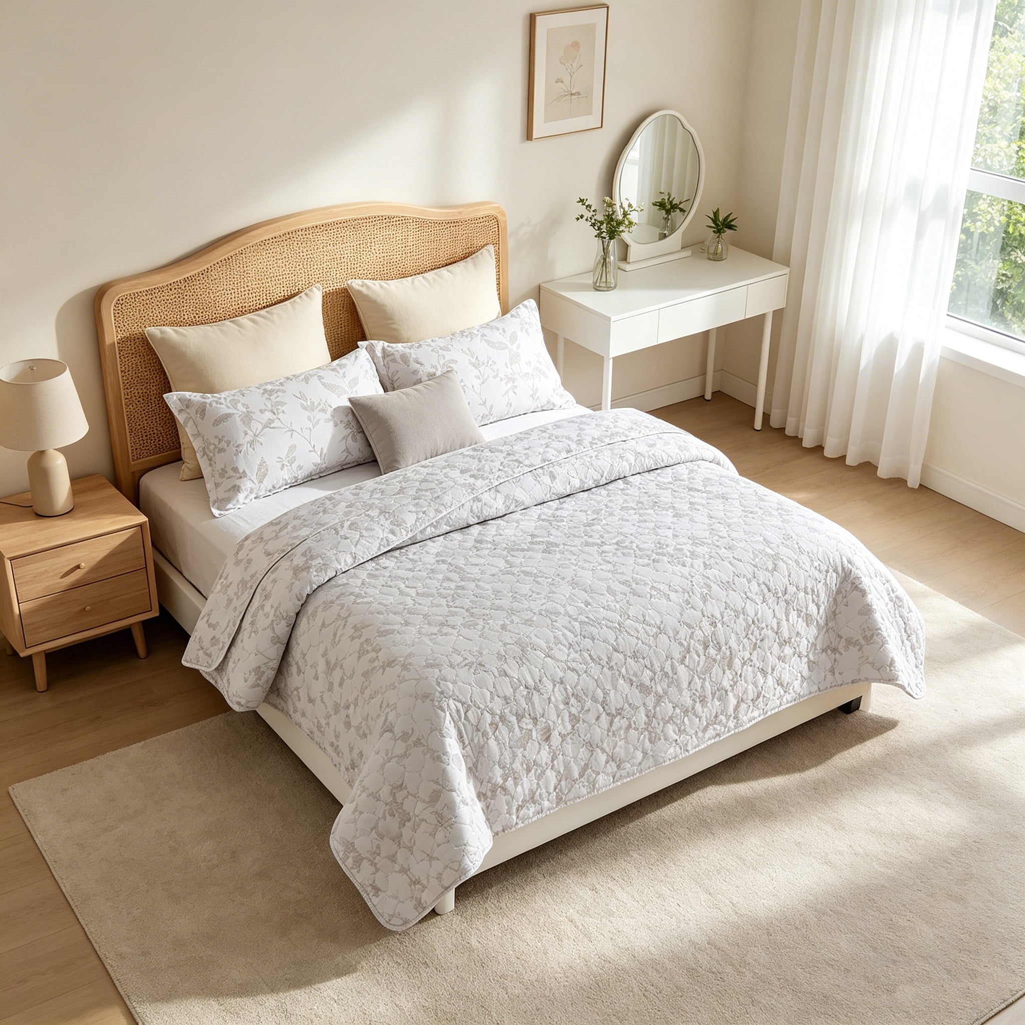 80gsm Printed Quilt – Maple Whispering Leaves | Ultra-Soft Microfiber | Oeko-Tex Certified