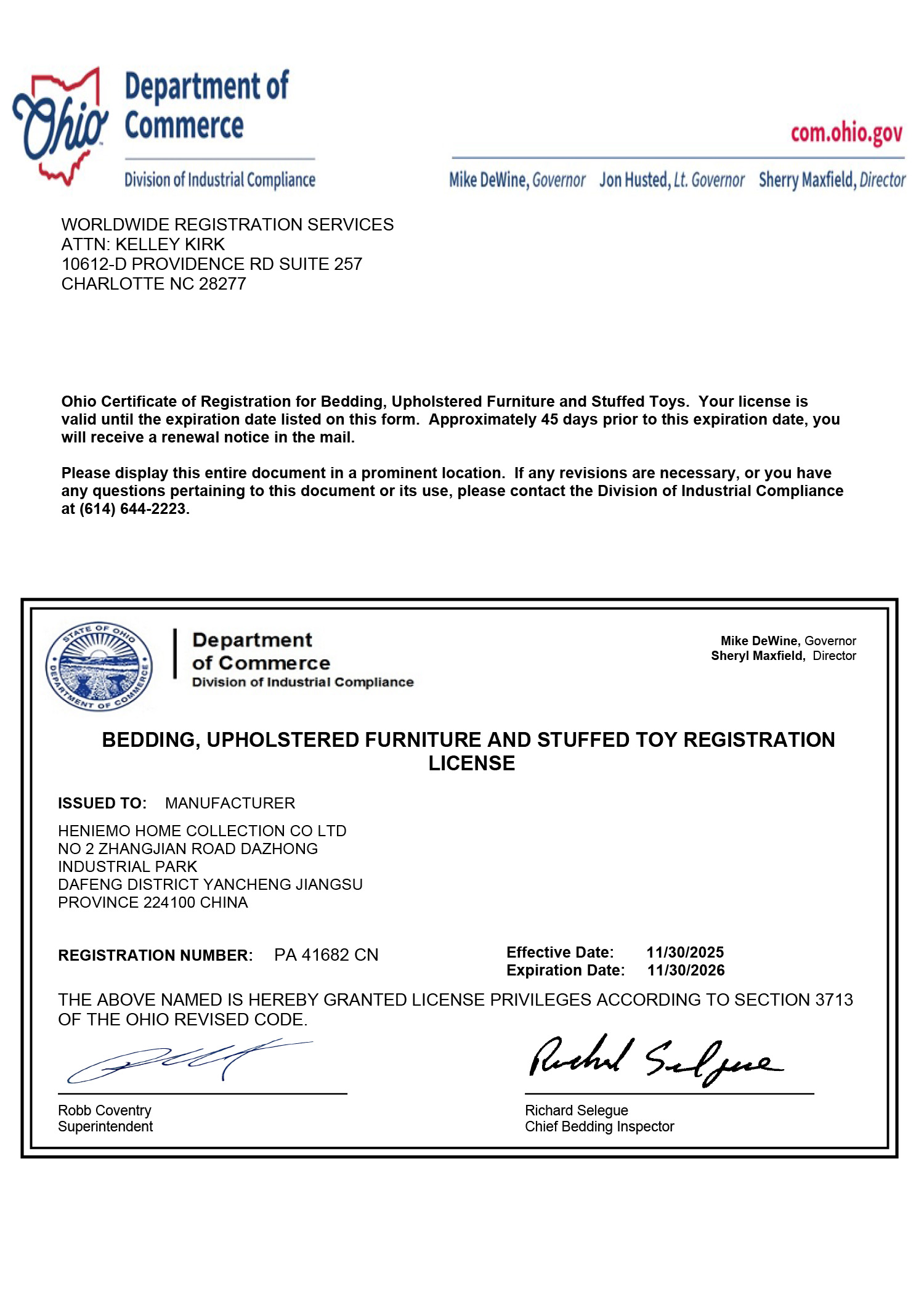 certificate