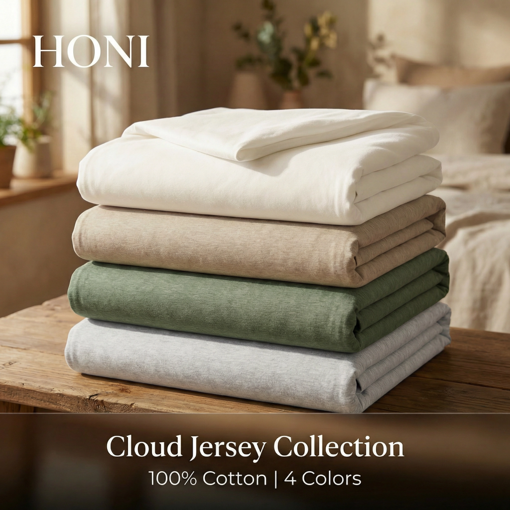 HONI 125gsm Milk Silk Jersey Duvet Cover Set – Ultra Soft, Breathable & Eco-Friendly 4-6 Piece Bedding Set for Wholesale