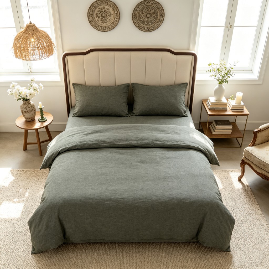 honi-green-melange-cotton-duvet-cover-set-stylish-bedroom-front-view-01.jpg