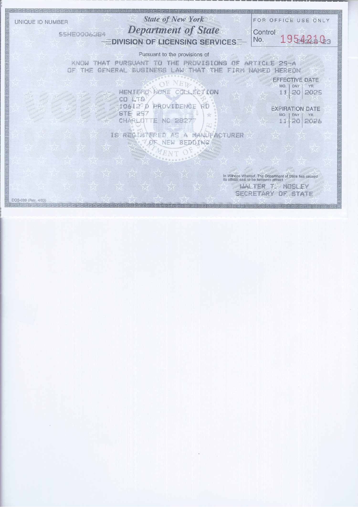 certificate