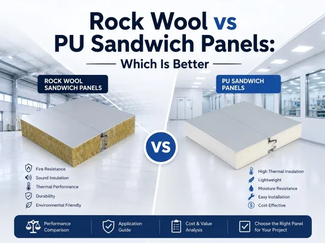 Steinwolle- vs. PU-Sandwichplatten: Welche ist besser