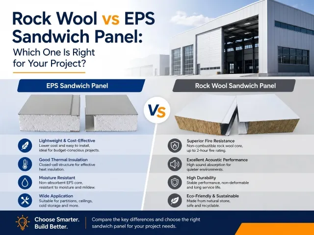 Steinwolle- vs. EPS-Sandwichpaneel: Welches ist das Richtige für Ihr Projekt?