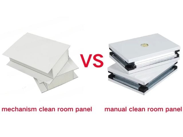 Manual cleanroom panels vs. Mechanism cleanroom panels