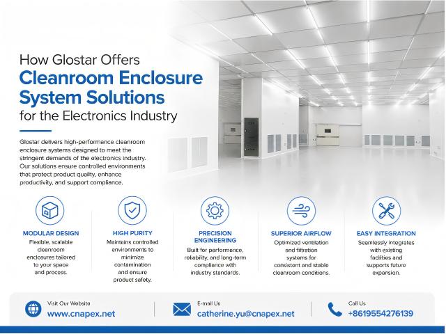 How Glostar Offers Cleanroom Enclosure System Solutions for the Electronics Industry