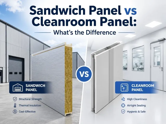 Sandwichpaneel vs. Reinraumpaneel: Was ist der Unterschied?