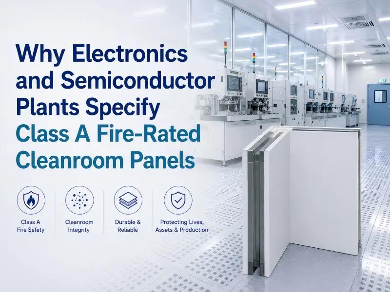 Why Electronics and Semiconductor Plants Specify Class A Fire-Rated Cleanroom Panels
