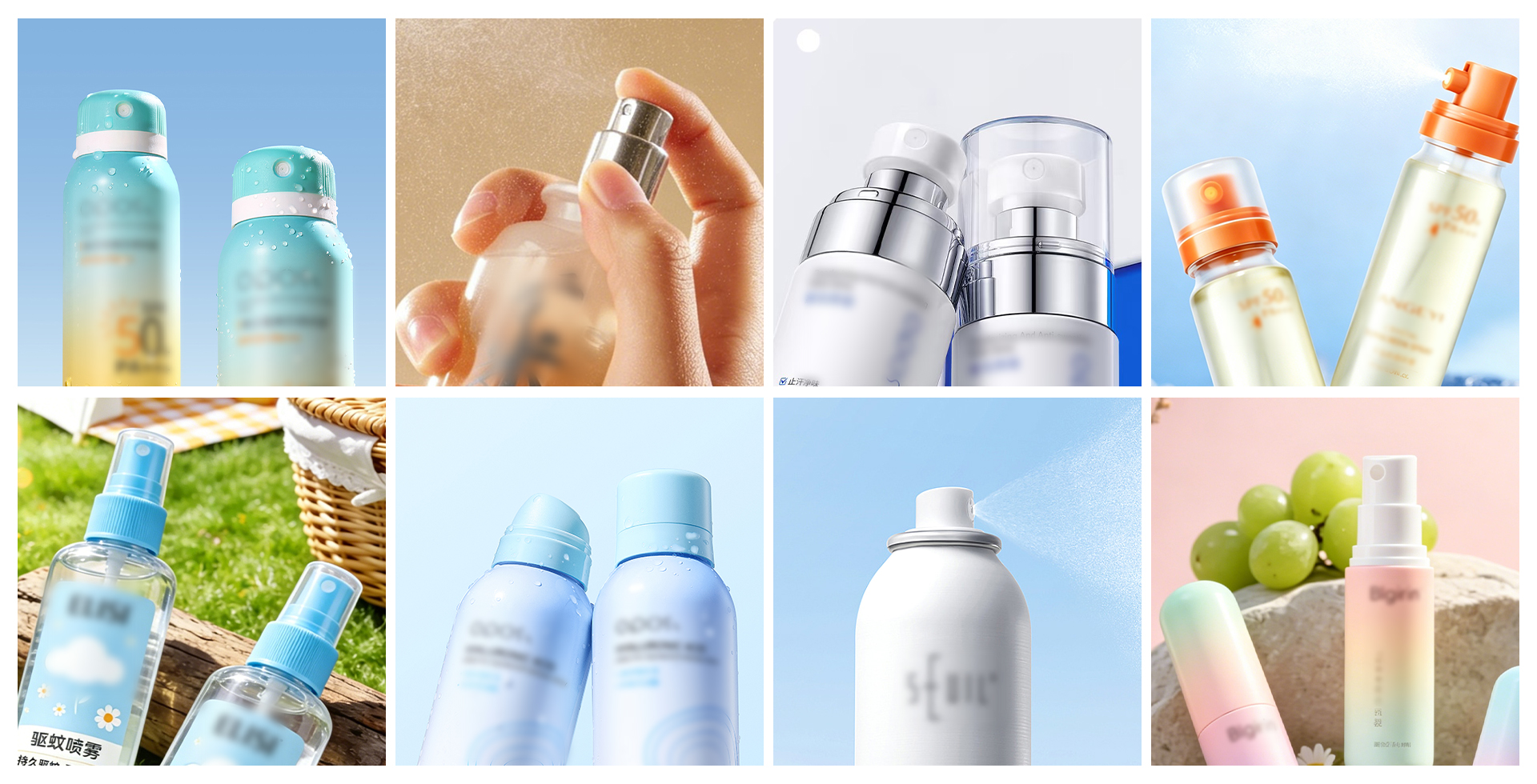 Mist Spray Custom Color Plastic Cosmetic Packaging Lotion Serum Toner Spray factory