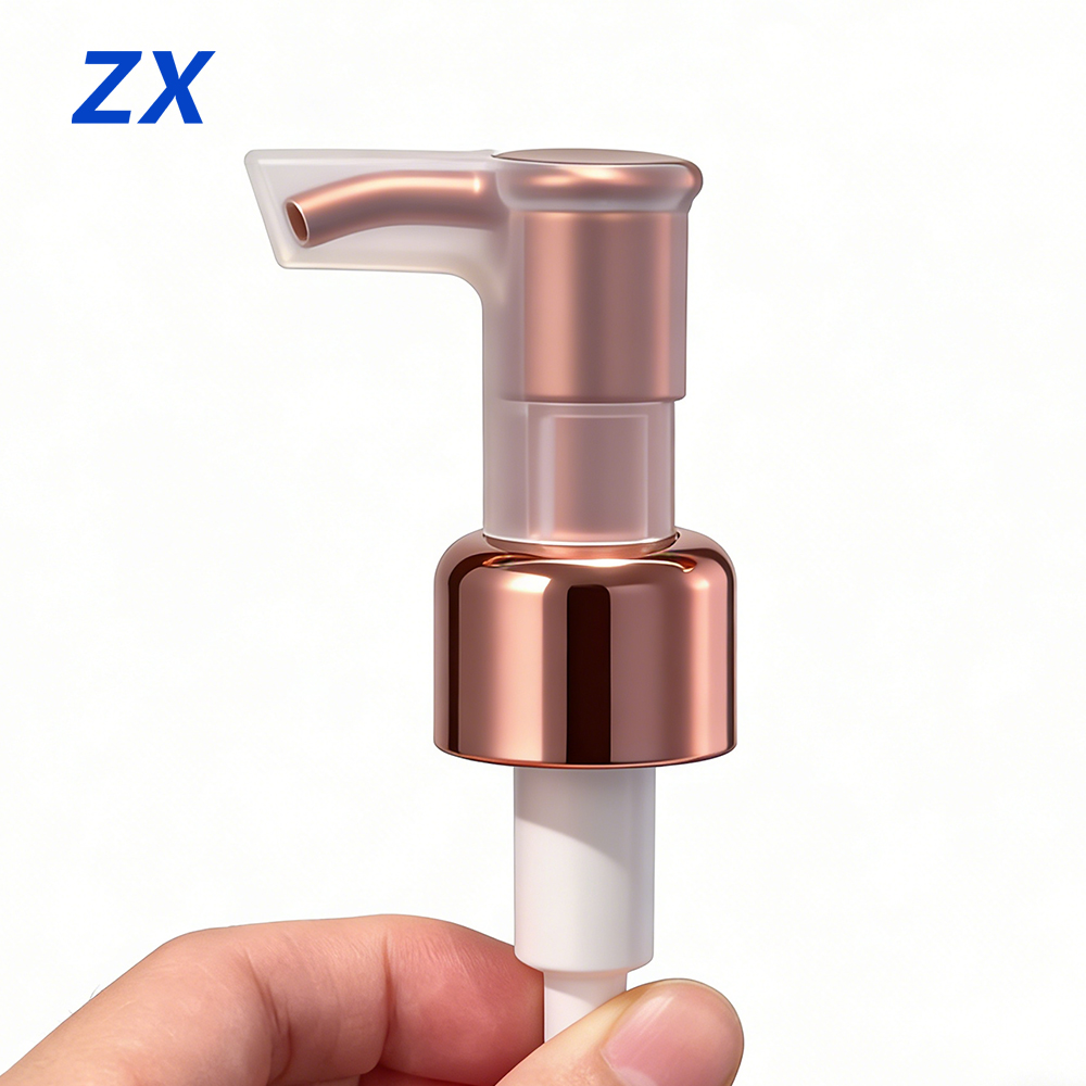 Luxury UV Coating Rose Red Oil Pump Plastic Face Spray Serum Body Oil Pump for Packaging Bottle
