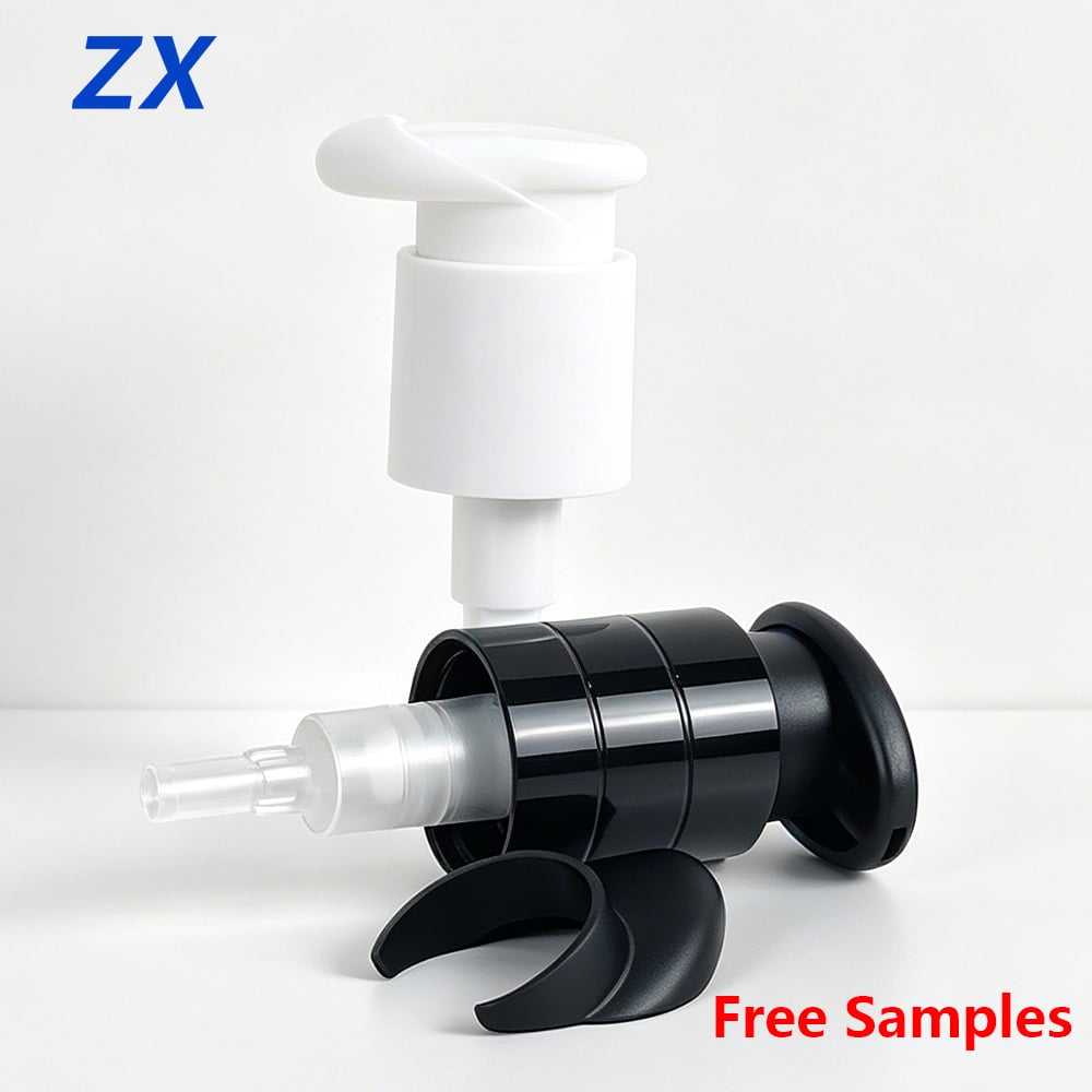 China Source Supplier Facial Serum Pump Head with Clip Switch 1.2cc Output Smooth Pressing Oil Pump