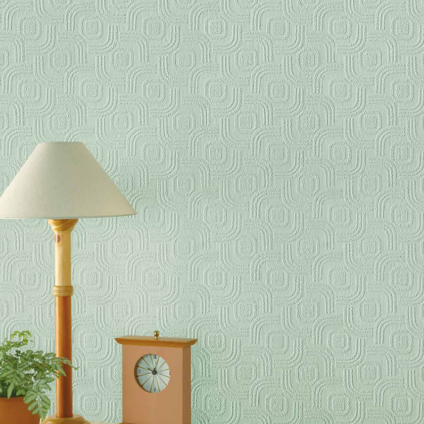 Luxury Foamed Paintable Decorative Textile Fiberglass Wallcovering / Glass Fibre Wallpaper for Interior Wall Decoration 1mx30m factory