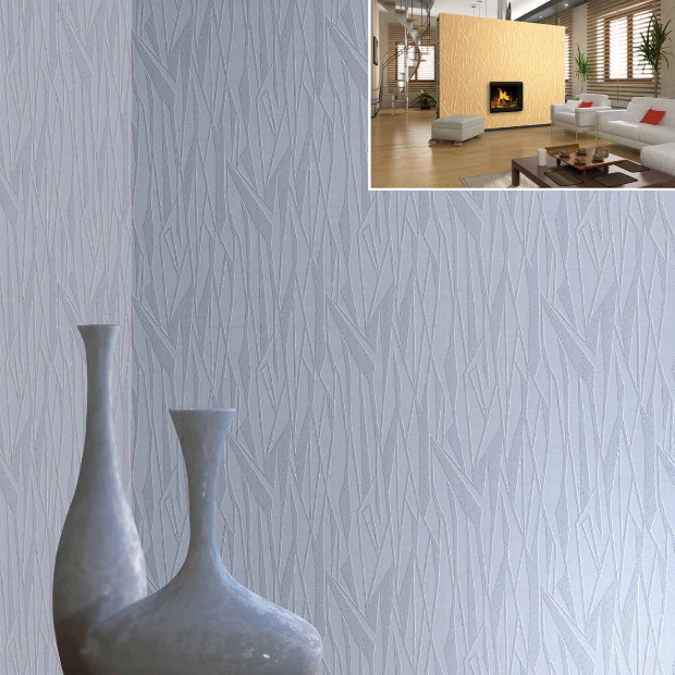 Luxury Foamed Paintable Decorative Textile Fiberglass Wallcovering / Glass Fibre Wallpaper for Interior Wall Decoration 1mx30m manufacture