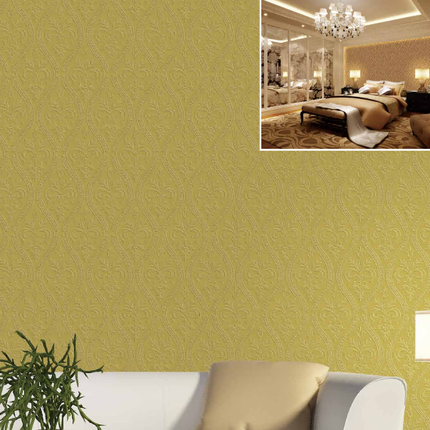 Luxury Foamed Paintable Decorative Textile Fiberglass Wallcovering / Glass Fibre Wallpaper for Interior Wall Decoration 1mx30m manufacture