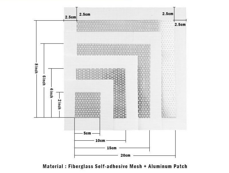 Self-Adhesive Aluminum Wall Repair Patch Kit for Holes and Cracks factory