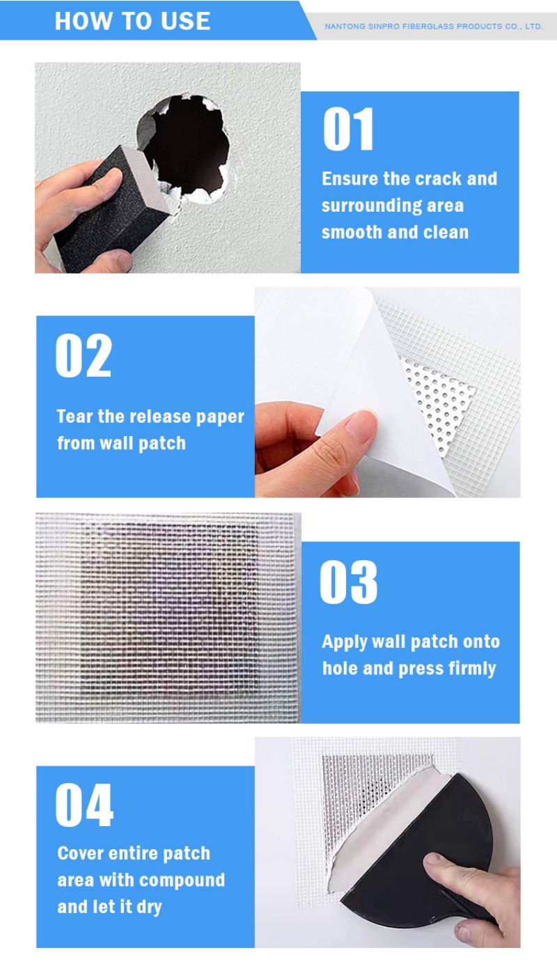 Self-Adhesive Aluminum Wall Repair Patch Kit for Holes and Cracks factory