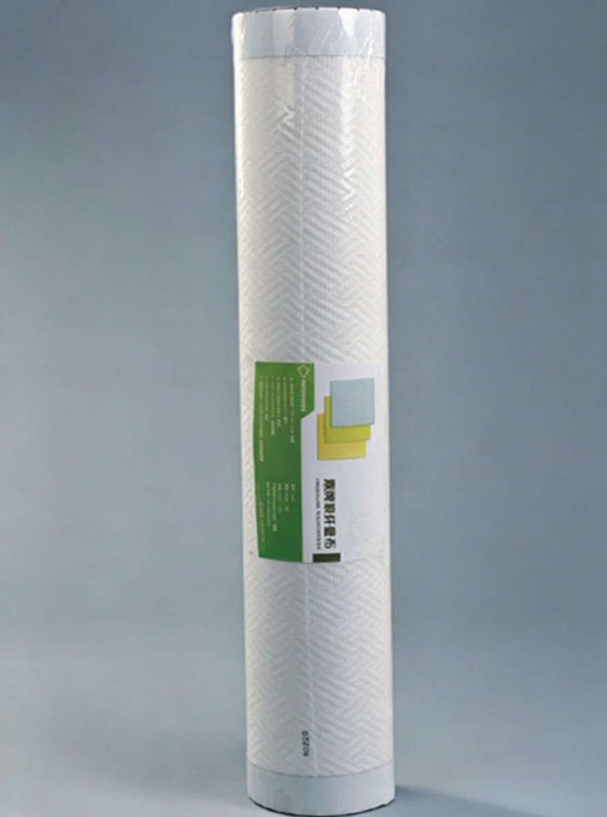 White Paintable Decorative Textile  Fiberglass Wallcovering / Glass Fibre Wallpaper for Interior Wall Decoration 1mx25m or 50m details