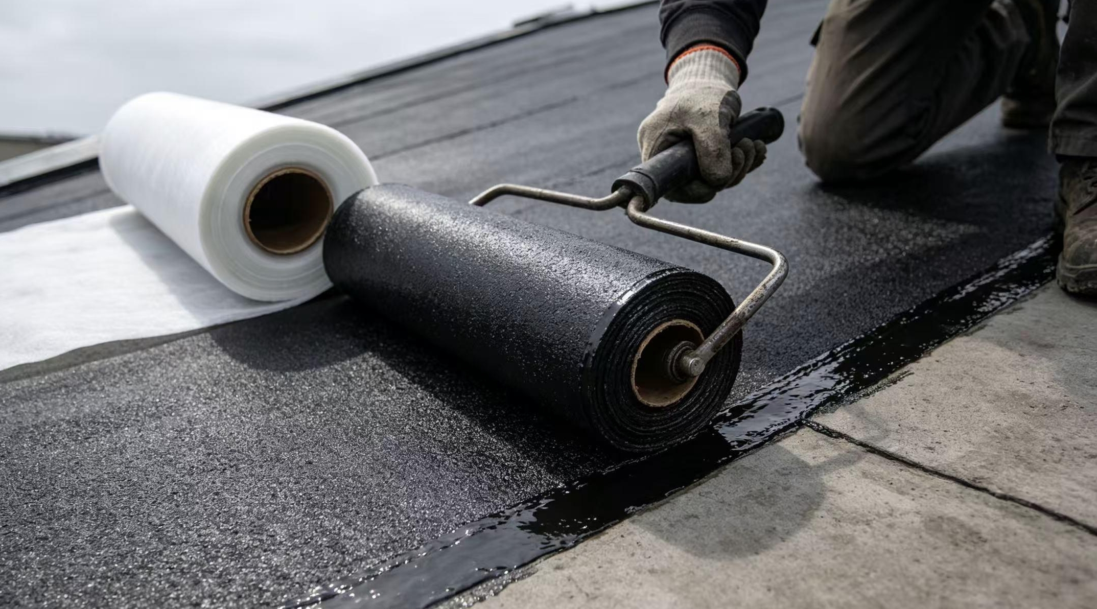 White Durable Thin Fiberglass Roof Mat / Tissue for Waterproof  Solution manufacture