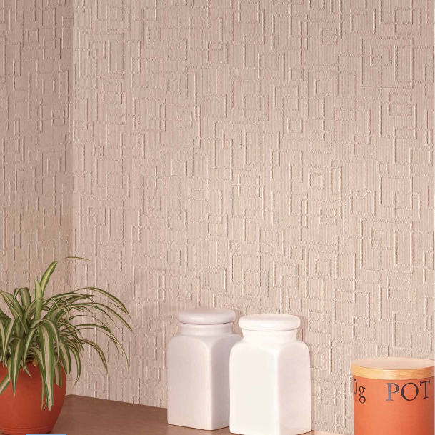 Luxury Foamed Paintable Decorative Textile Fiberglass Wallcovering / Glass Fibre Wallpaper for Interior Wall Decoration 1mx30m factory
