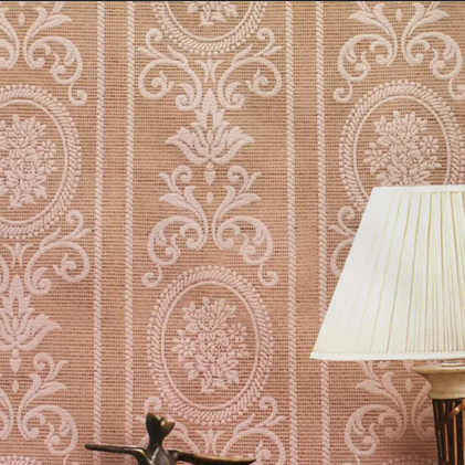 Luxury Foamed Paintable Decorative Textile Fiberglass Wallcovering / Glass Fibre Wallpaper for Interior Wall Decoration 1mx30m factory