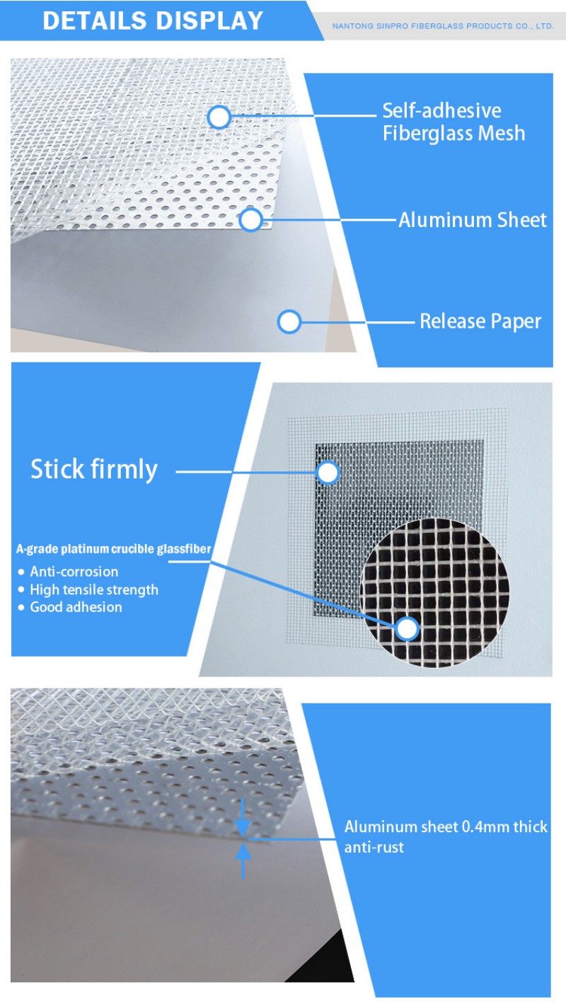 Self-Adhesive Aluminum Wall Repair Patch Kit for Holes and Cracks factory