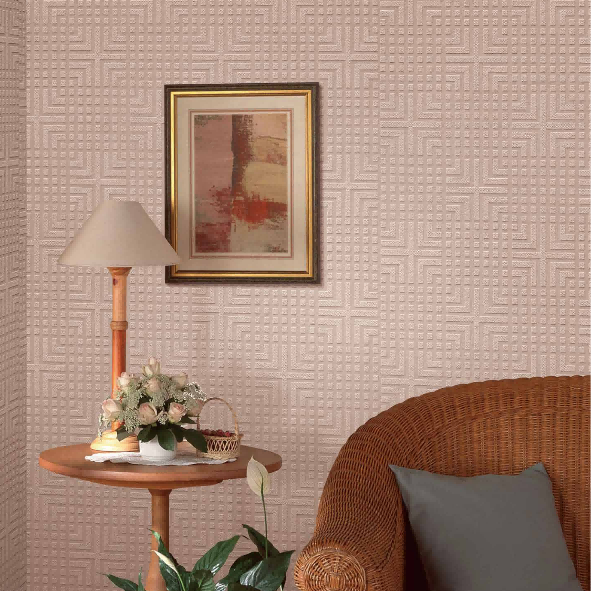 Luxury Foamed Paintable Decorative Textile Fiberglass Wallcovering / Glass Fibre Wallpaper for Interior Wall Decoration 1mx30m manufacture