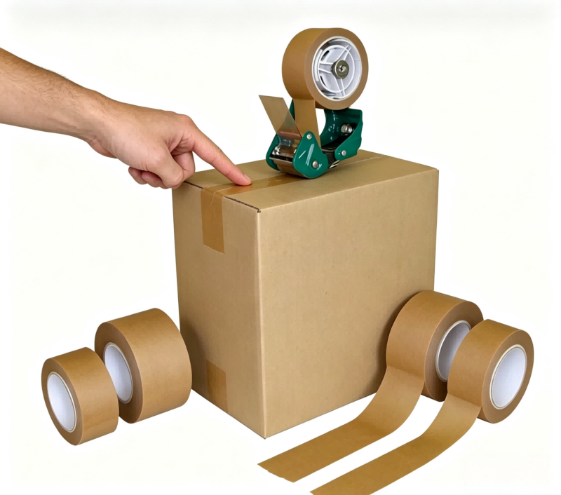 Eco-friendly Recycled Self-adhesive or Water Activated Kraft Paper Gummed Packaging Tape  supplier