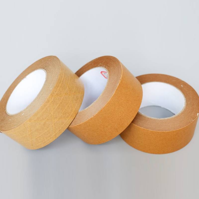 Eco-friendly Recycled Self-adhesive or Water Activated Kraft Paper Gummed Packaging Tape 