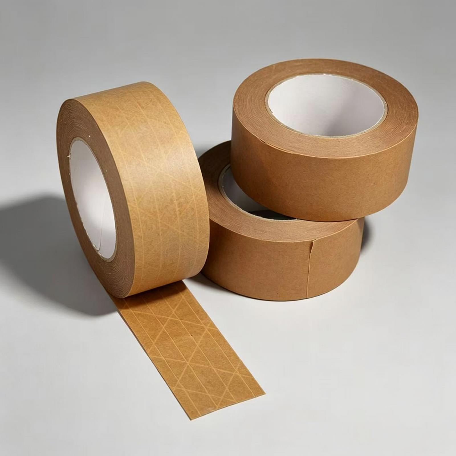 Eco-friendly Recycled Self-adhesive or Water Activated Kraft Paper Gummed Packaging Tape  details