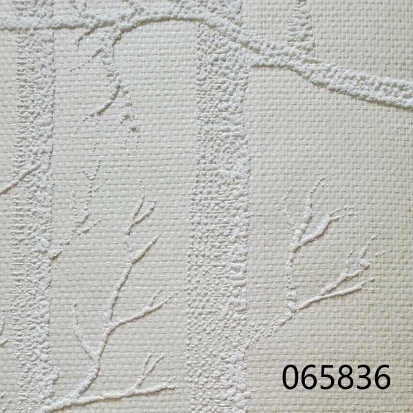 Luxury Foamed Paintable Decorative Textile Fiberglass Wallcovering / Glass Fibre Wallpaper for Interior Wall Decoration 1mx30m details
