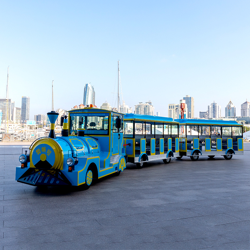 Custom Electric Sightseeing Train for Qingdao Olympic Sailing Center | 42 Seats – Model ALGD-CT-42