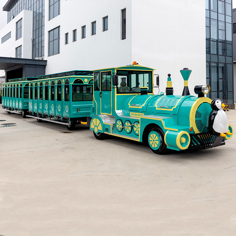 Penguin-Front Fully Enclosed Diesel Train with Automatic Doors | 72-Seat Custom – Model ALGQ-CT-72