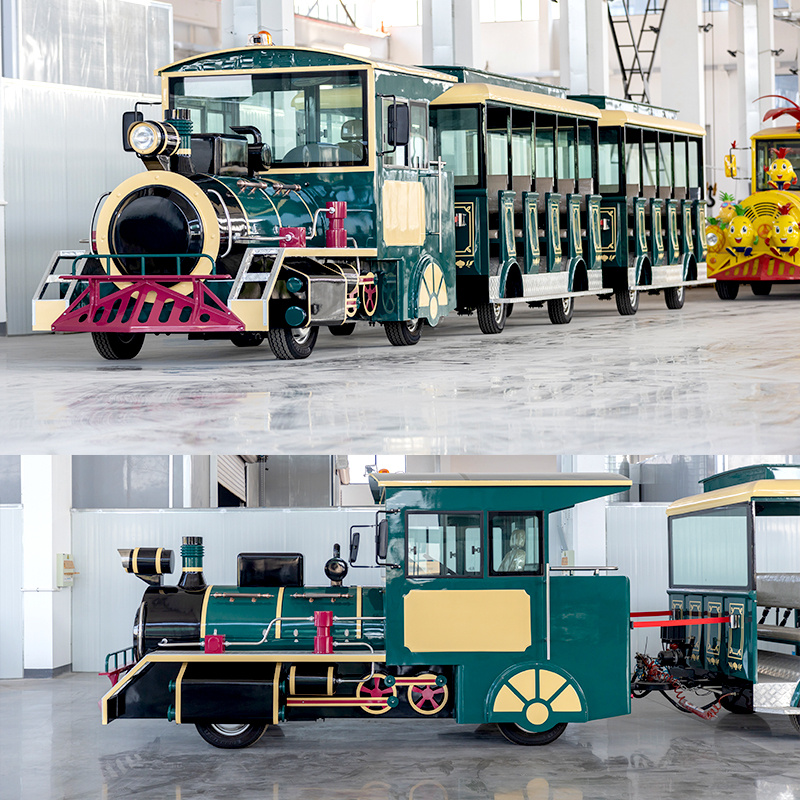 Electric Retro Open-Air Trackless Tourist Train | 42 Seats – Model ALGD-LX-42