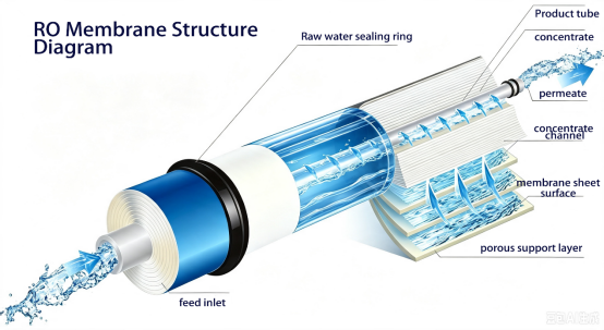 Household RO Membrane Element 50G 75G