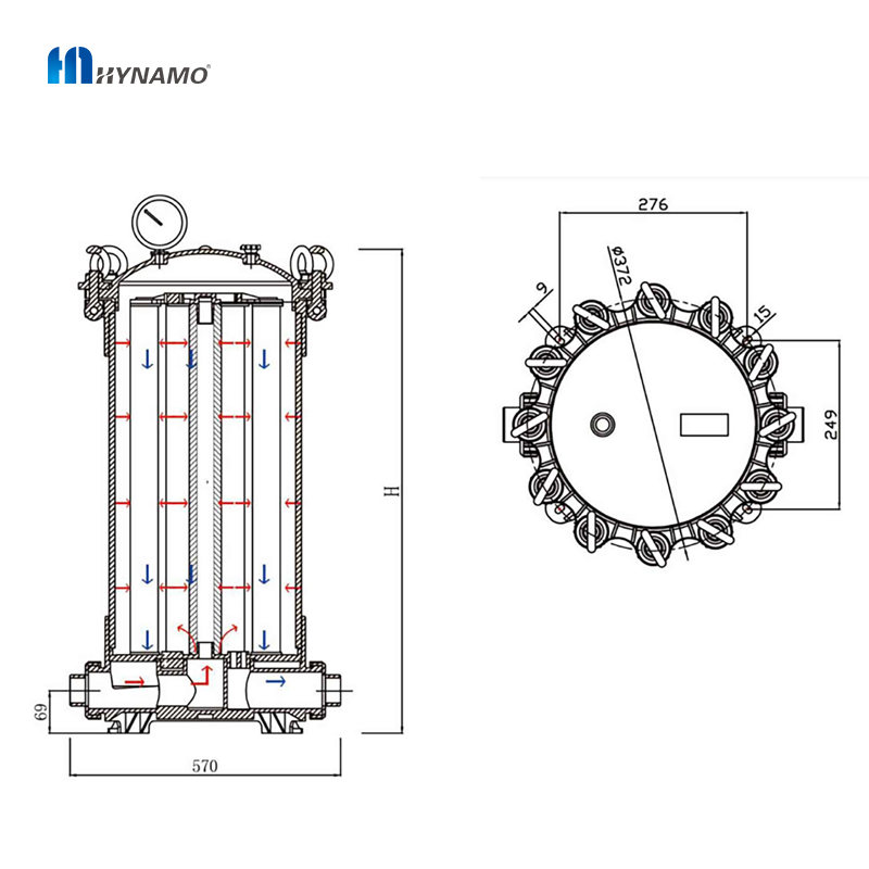 UPVC Cartridge Filter Housing(8 elements /9 elements)