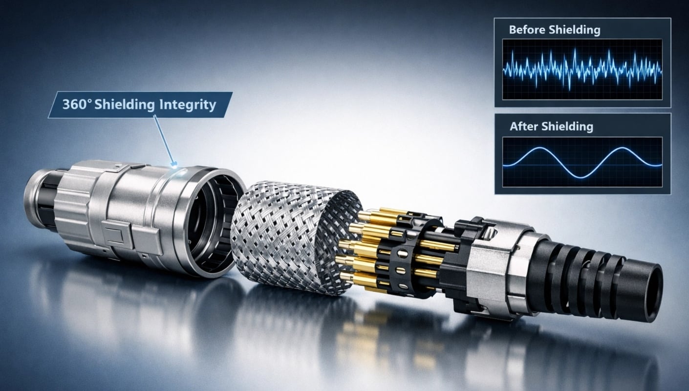 Why Shielded Connectors are Critical for Industrial Robotics: Overcoming EMI in High-Speed Automation