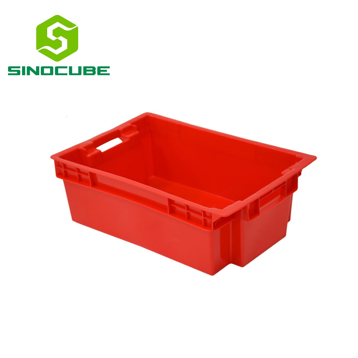 Fully Closed Style Industrial Grade Stackable Plastic Baskets Smooth Edges Save Space Efficient Storage