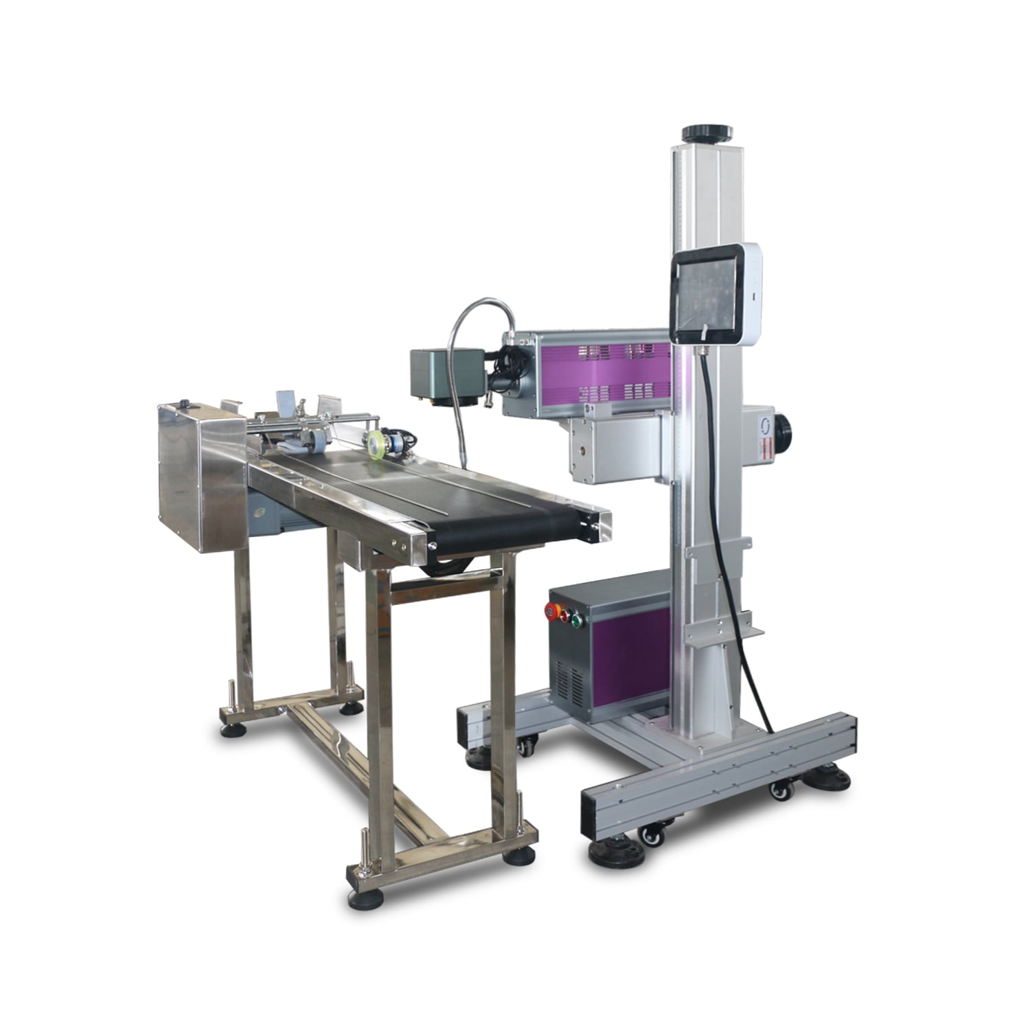 CO2 Flying Laser Marking Machine 30W RF Tube for Pipeline