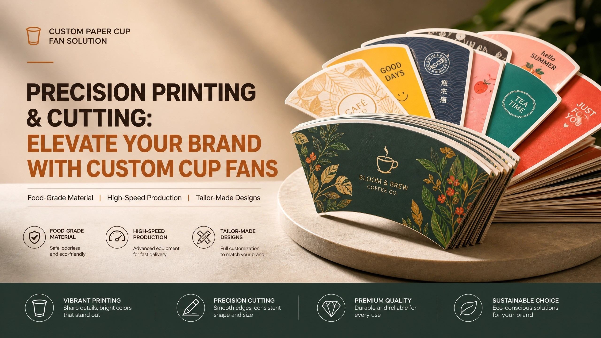 Customer Case Study: Yizhouyuan Custom Paper Cup Fan Solution Helps Coffee Chain Giant Enhance Market Competitiveness