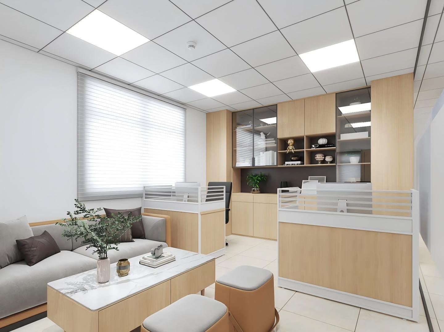 Office & Commercial Building - PVC Gypsum Ceiling Tile Project Case