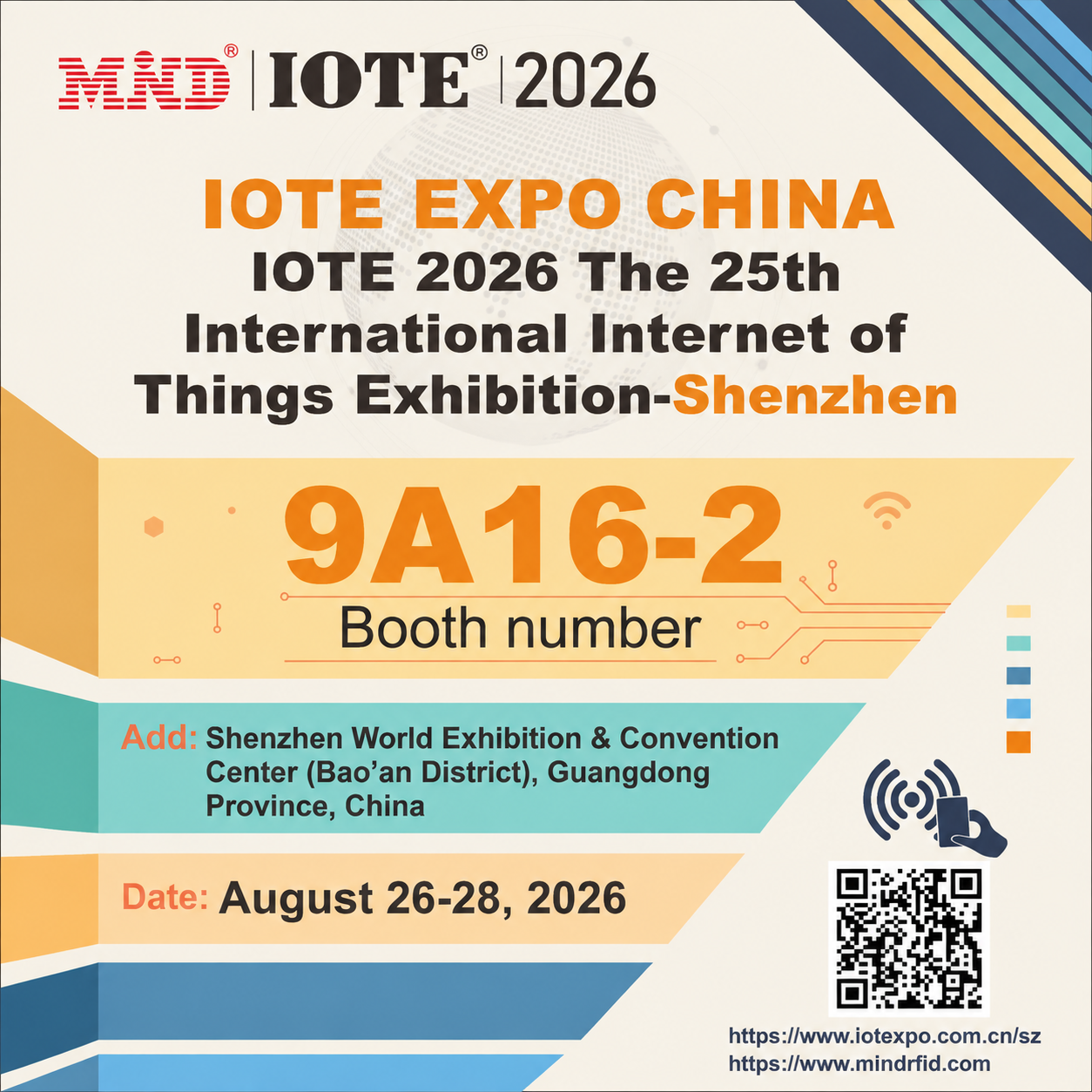 We are pleased to welcome you to visit MND at IOTE EXPO CHINA 2026 - The 25th IOT Exhibition in Shenzhen!
