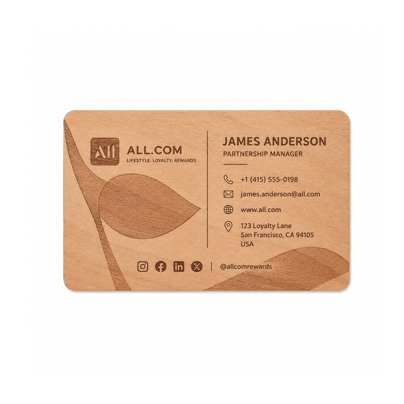 Customized Wooden Business Card