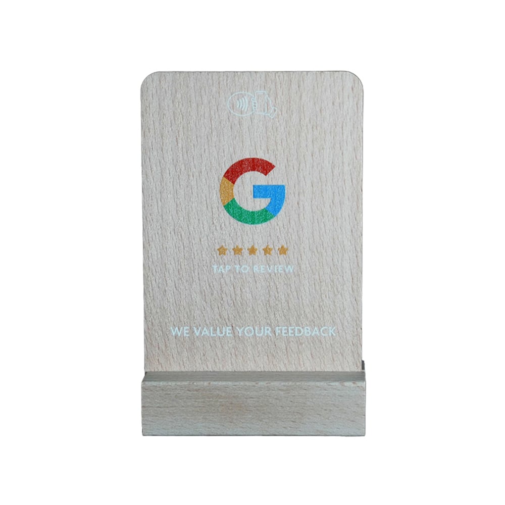 Wooden NFC Google Reviews Stands