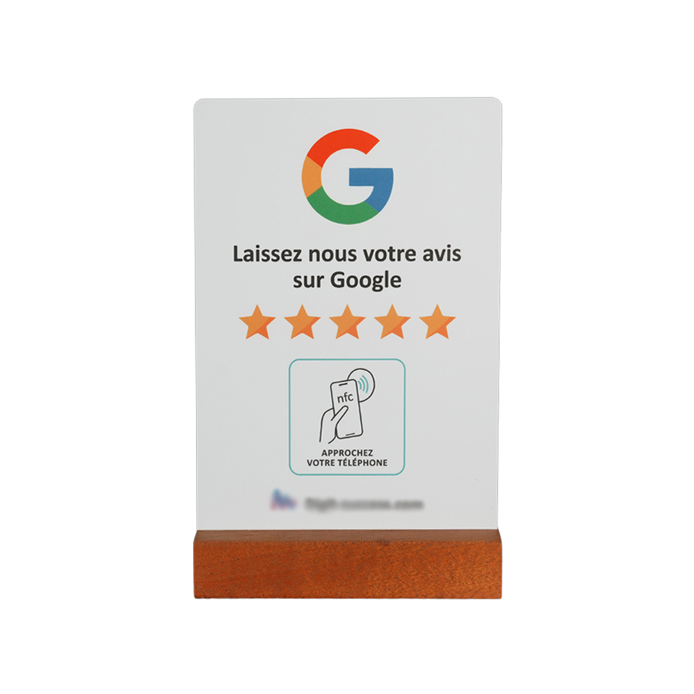 Wooden RFID Google Reviews Stands