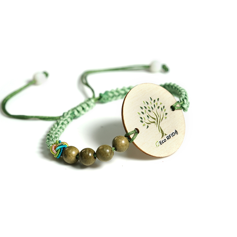 RFID Handcrafted Wooden Tag Bracelets