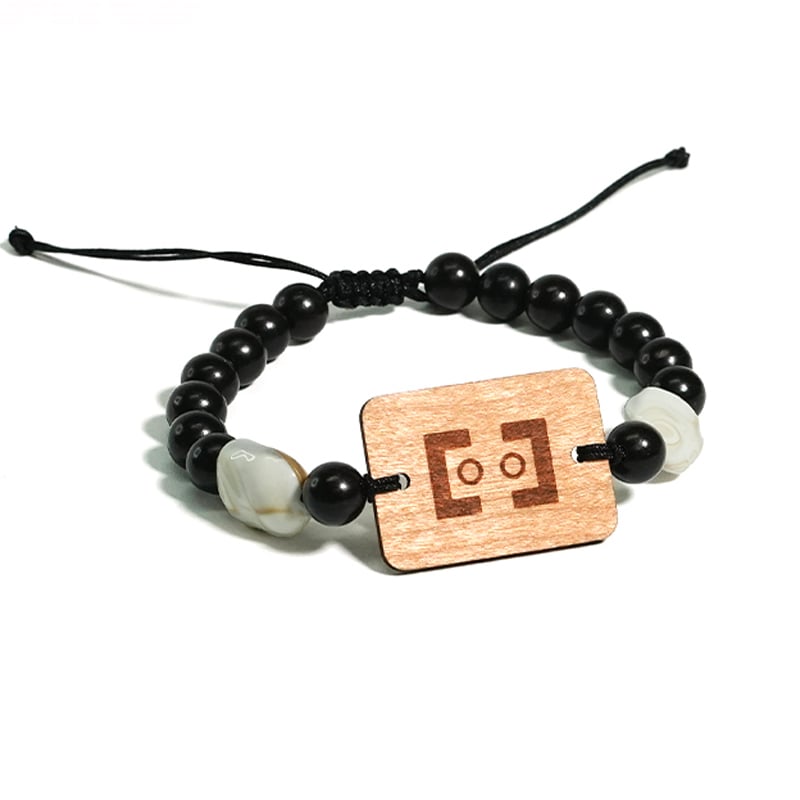 RFID Obsidian Wooden Beaded Bracelets