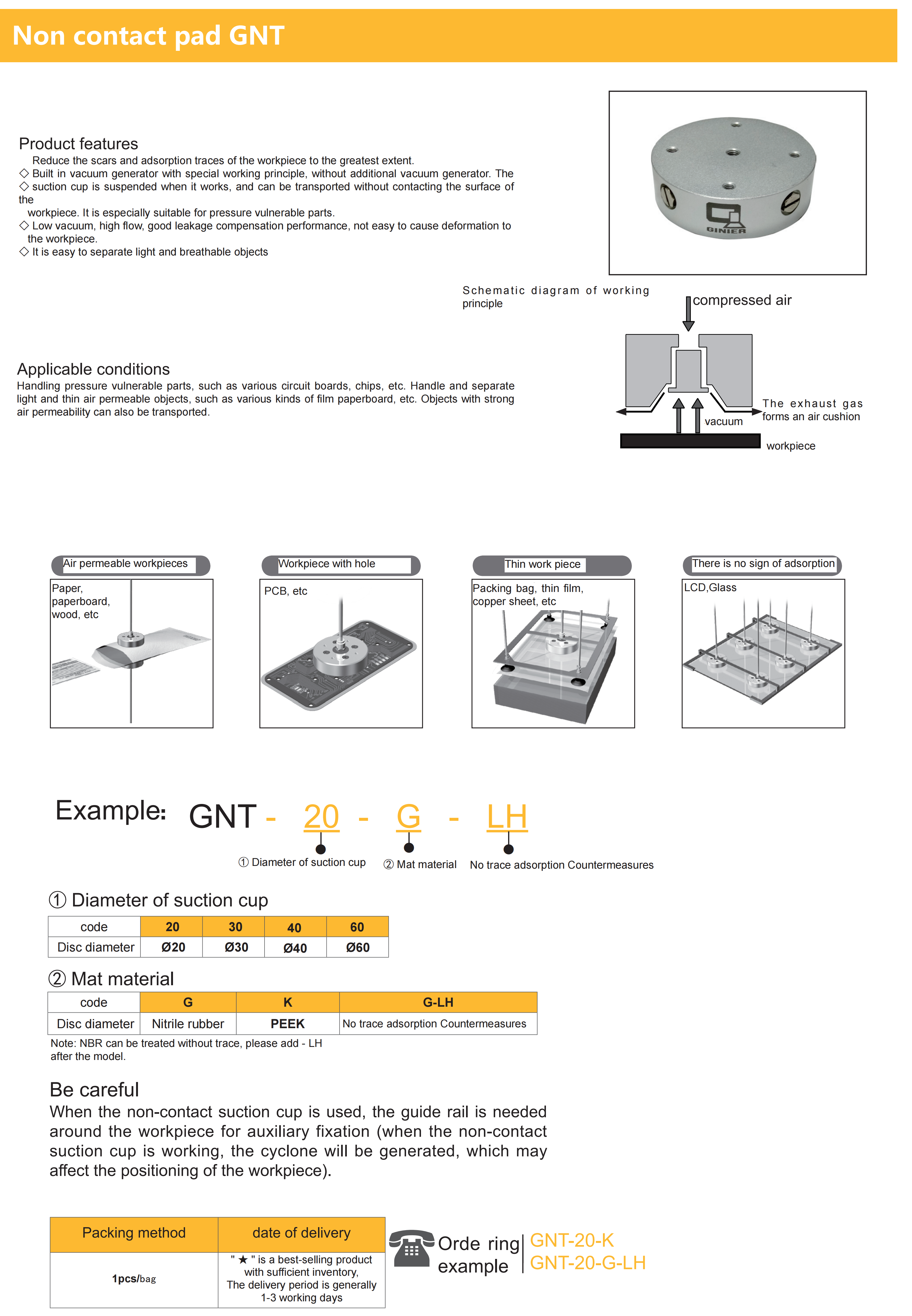 GNT vacuum handling system with built-in generator