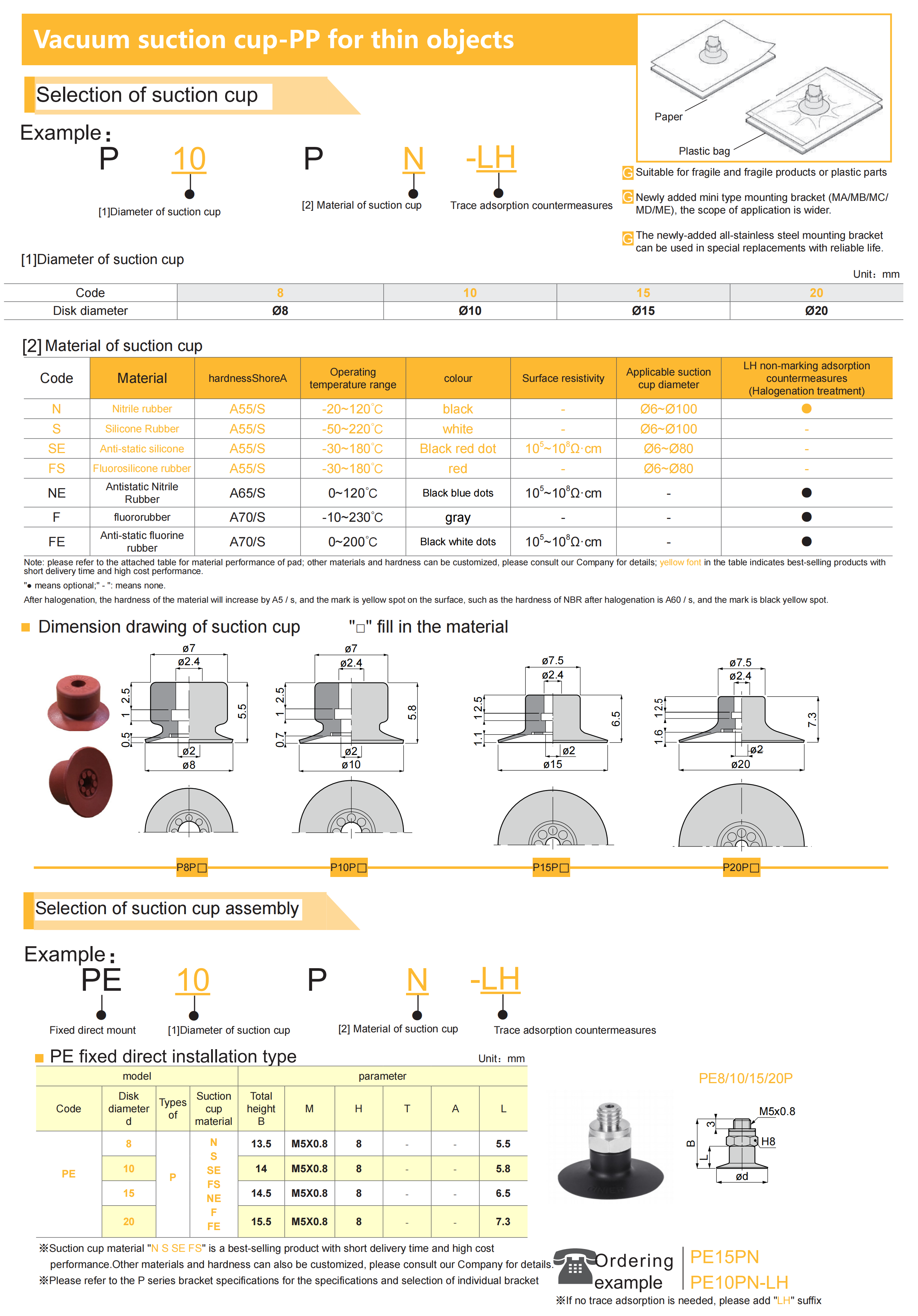 PP vacuum suction cup industrial gripper system