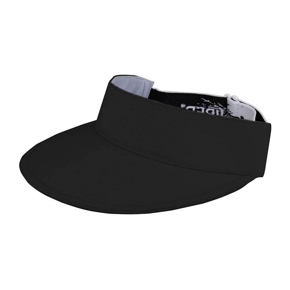 Premium Custom J7257 Wide-Brim Sun Visor with Elastic Adjustable Strap and Moisture-Wicking Headband Open-Top Sports Visor for Golf Tennis Outdoor Activities and Promotional Branding